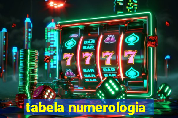 tabela numerologia